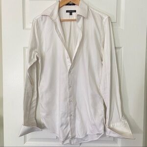 White Diagonal Soft Striped Dress Shirt